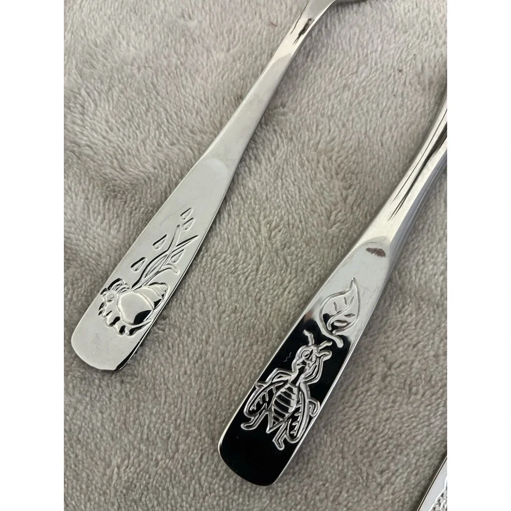 WMF  Cromargan Children's Cutlery Set Bugs Snail Bee Beetle Caterpillar 4 Pc NEW